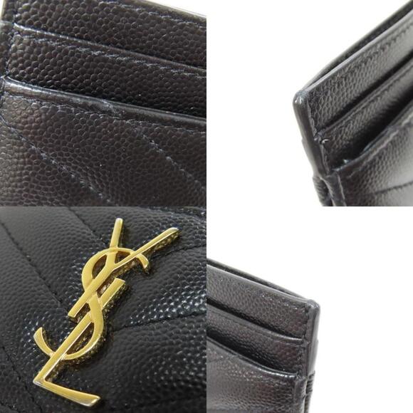 YVES SAINT LAURENT Black Leather Card Holder - Picture 9 of 11